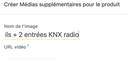 1 sortie éclairage variateur toutes charges 2 fils + 2 entrées KNX radio