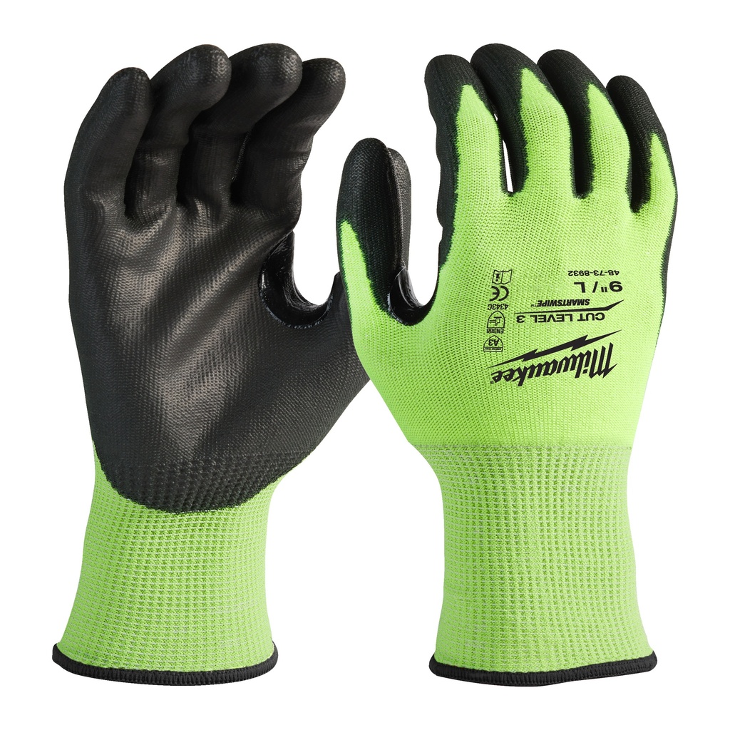 GANTS ANTI-COUPURE HAUTE-VISIBILITÉ ENDUCTION PU