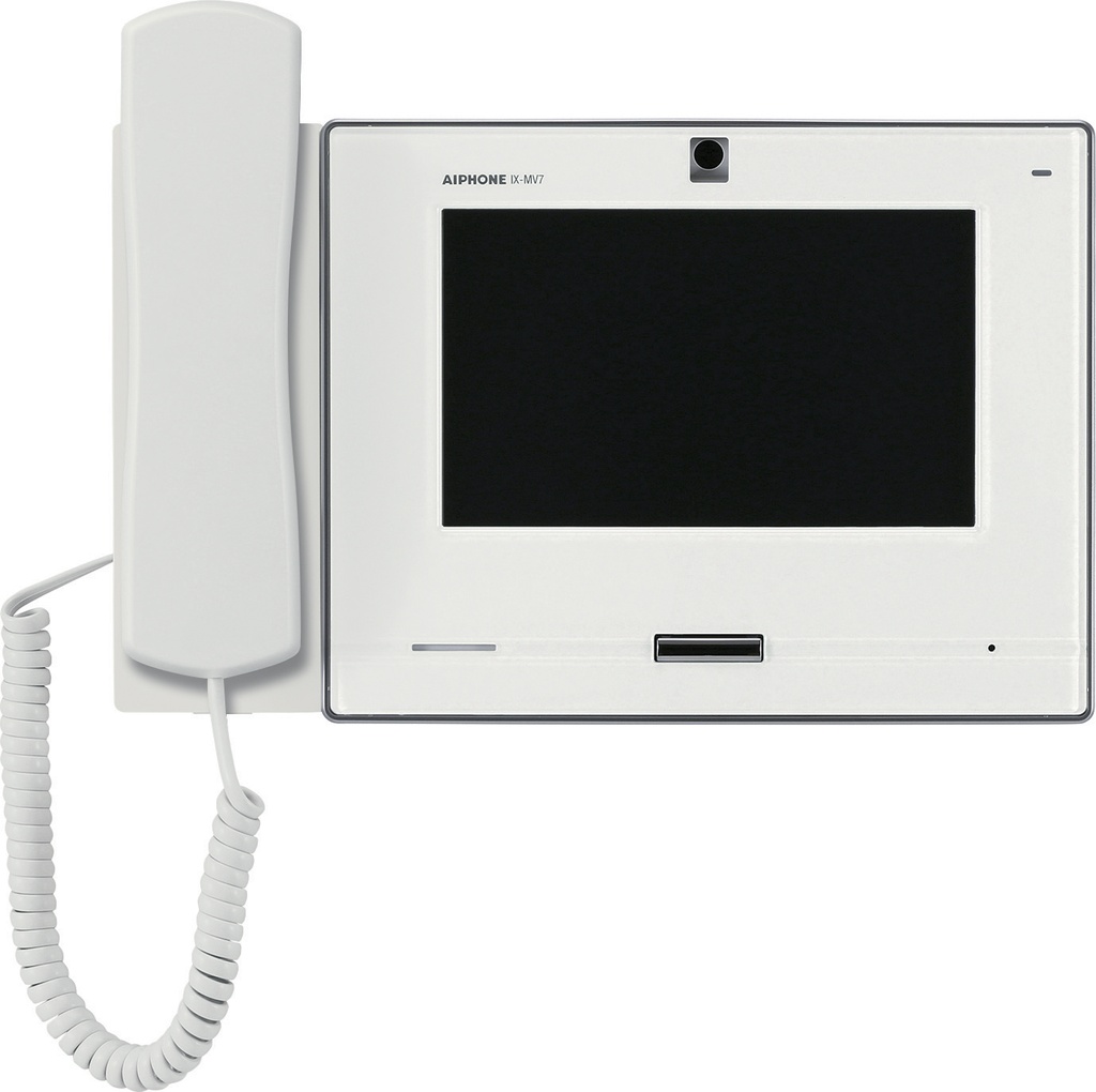 Moniteur blanc vidéo ip / sip écran tactile 7'' avec combiné 