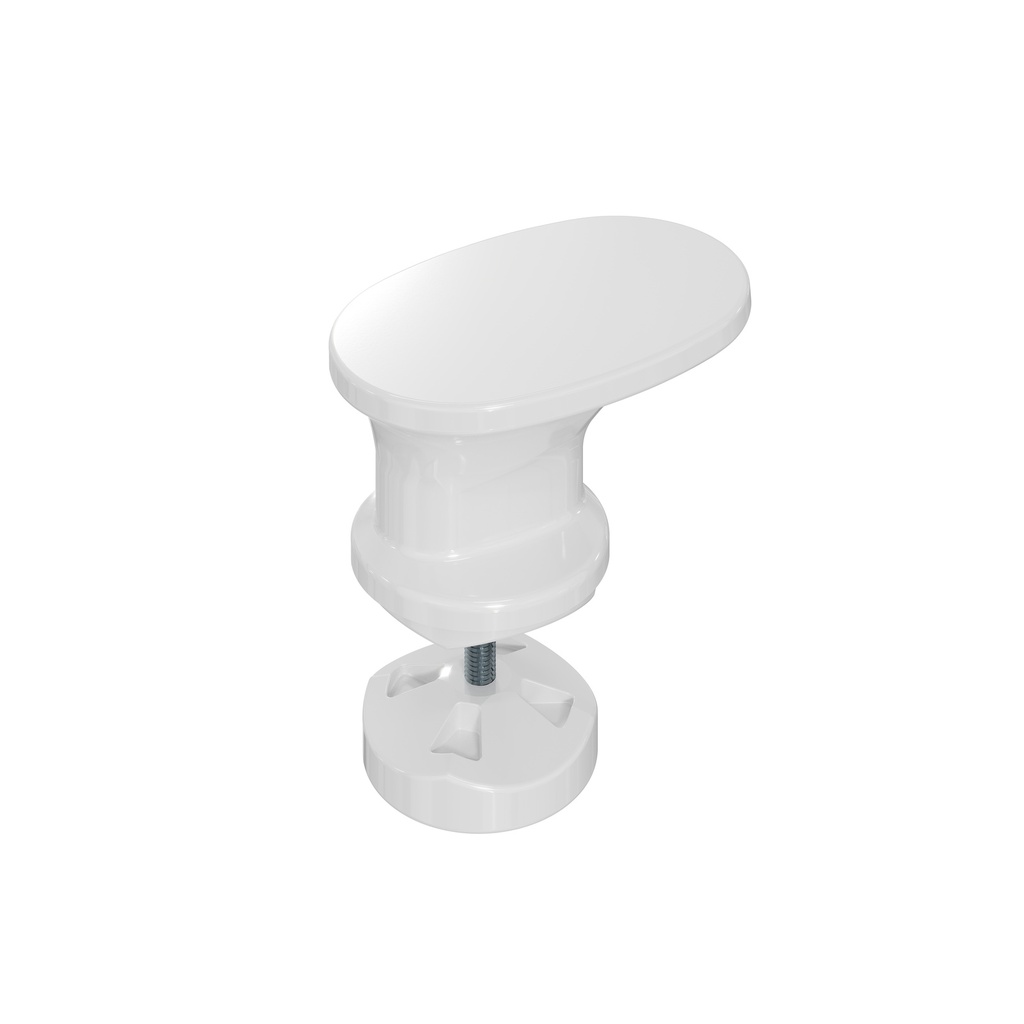 Accessoire sèche-serviette kit 2 patères ovales blanc brillant