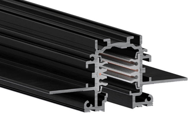 Lytespan Rail Encastré Trimless 1m Noir 9000-1/B-TR