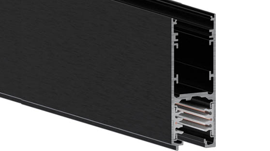 Lytespan Rail en version H Double 1m Noir 9000-1/B-H
