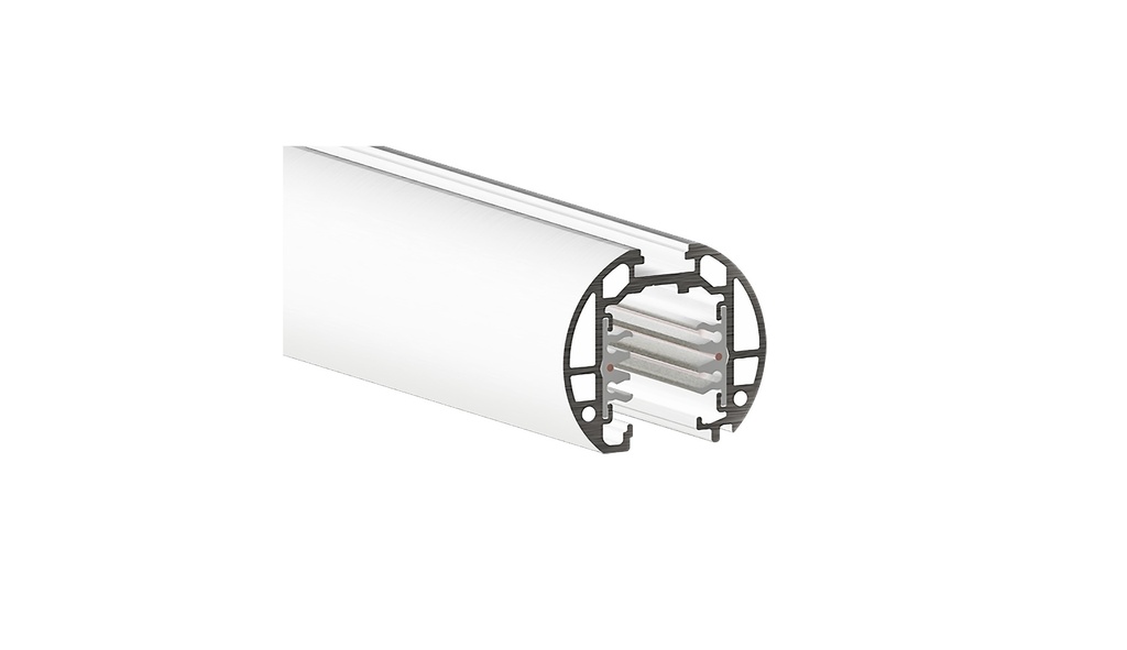Lytespan Rail en section Ronde 2m Blanc 9000-2/W-ST15