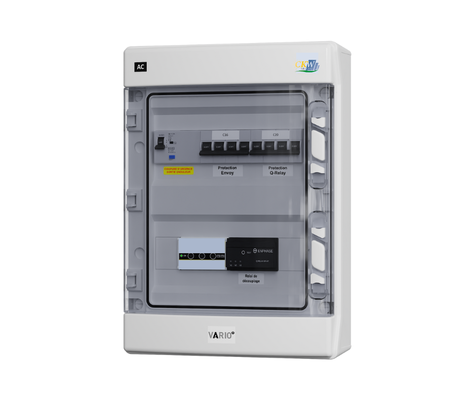 Coffret Elec. AC pour instal tri ≤ 9Kw avec espace pour le Qrelay -Enphase