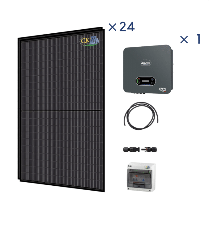 Kit Sol. onduleur 9kW-triphase-24 panneaux 375W-sans fixation- ETN