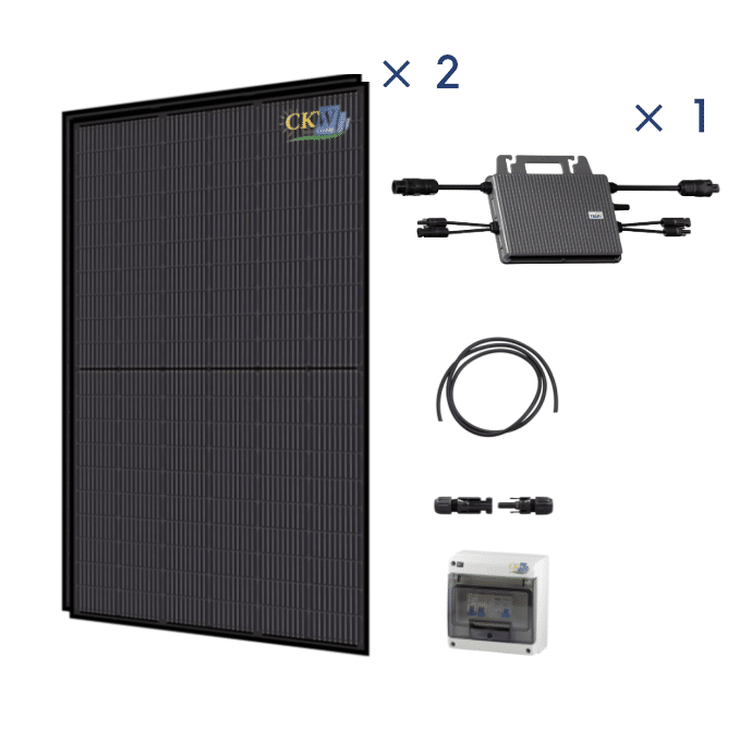 Kit Solaire Full Black cle main RT2012-750W-2 PV 375W-micro-ond sans fixation