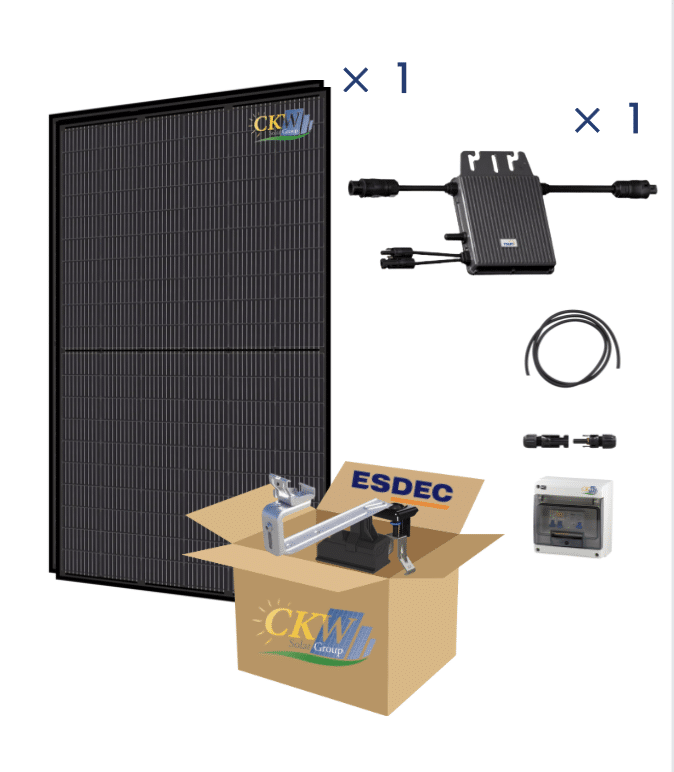Kit Solaire Full Black RT2012-375W- 1 PV 375W-micro-ond toit ardoise