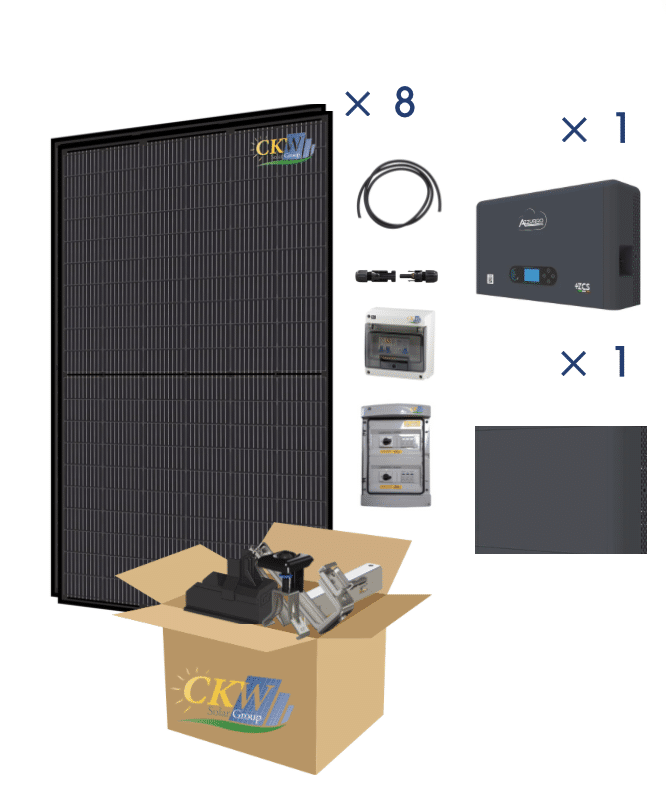 Kit Cobra 3Kw - tuiles avec batterie POWERWALL 5kW/h