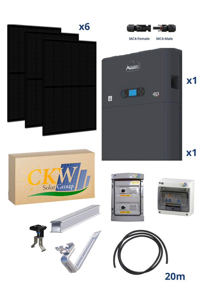 Kit Goliath 3Kw avec batterie Powerwall 5Kw/h toit ardoise ETN