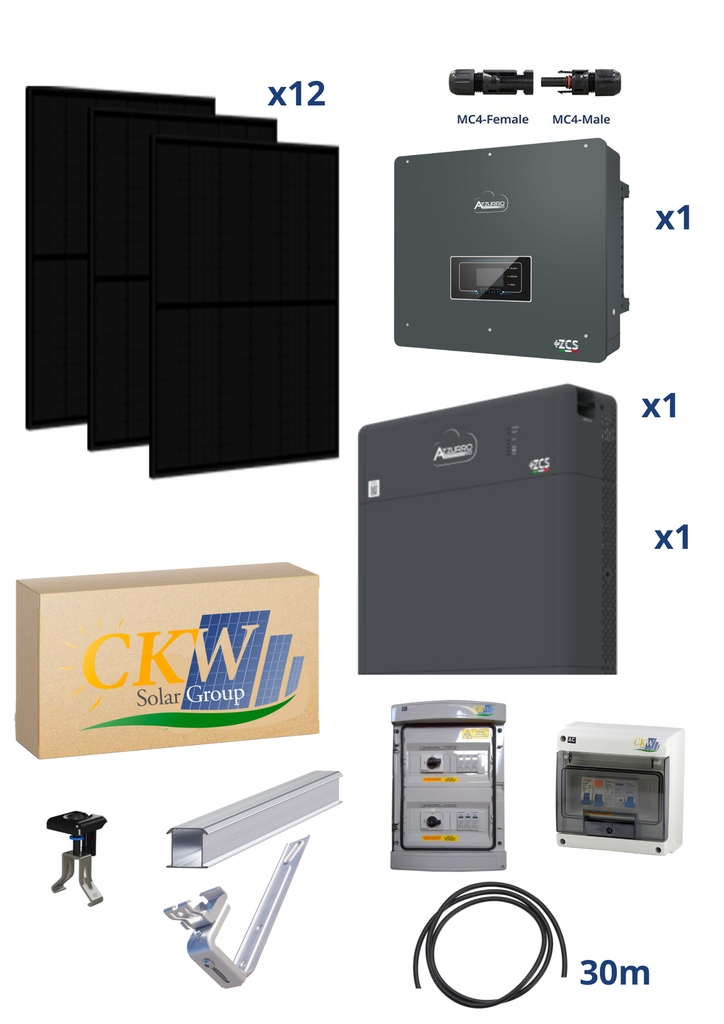 Kit Goliath 6Kw triavec batterie Powerwall 5Kw/h toit arsoise ETN