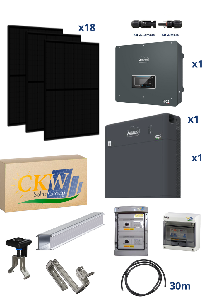 Kit Goliath 9Kw avec batterie Powerwall 5Kw/h toit tuiles ETN