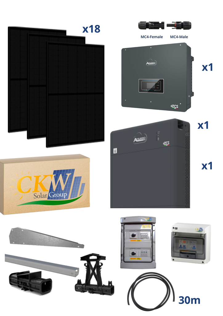 Kit Goliath 9Kw avec batterie Powerwall 5Kw/h toit plat ETN