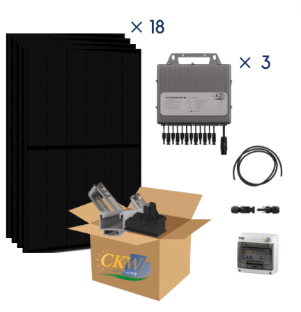 Kit 9KW-3 x TITAN MP3000W-18 modules Goliath 500W FB -toit tuiles ETN