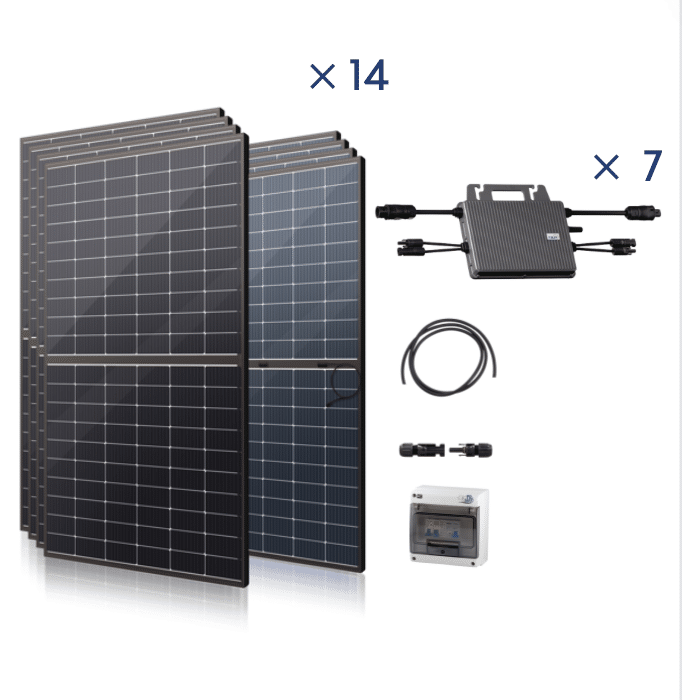 Kit Solaire  6KW Triphase -7 mic-onduleurs  2 MPTT-14PV de 425W-sans fixation