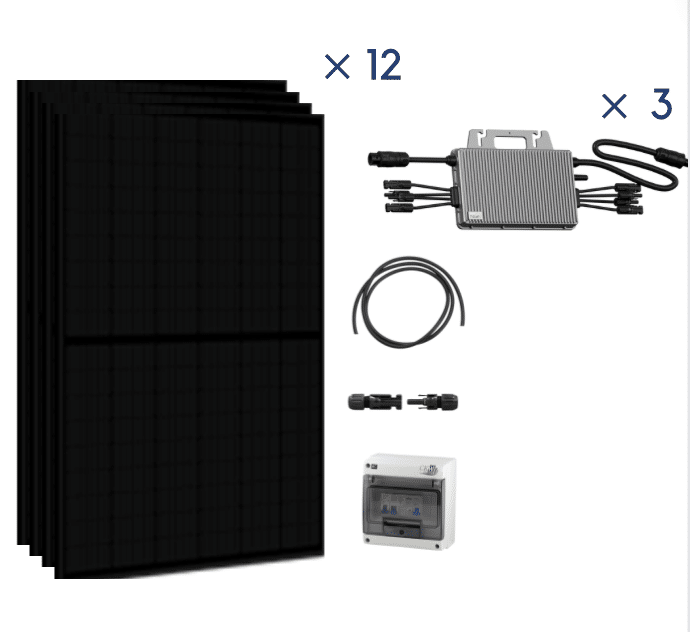 Kit 6KW triphase-3 x TITAN MS2000W-12 modules Goliath 500W FB -sans fixation