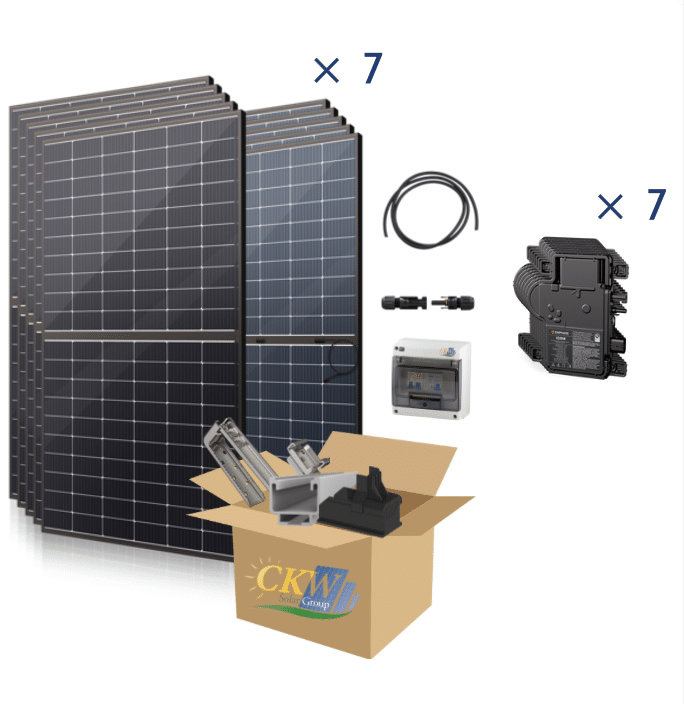 Kit 3Kw - 7x IQ8M Enphase - 7x module CKW Sirius 425W- toit tuiles