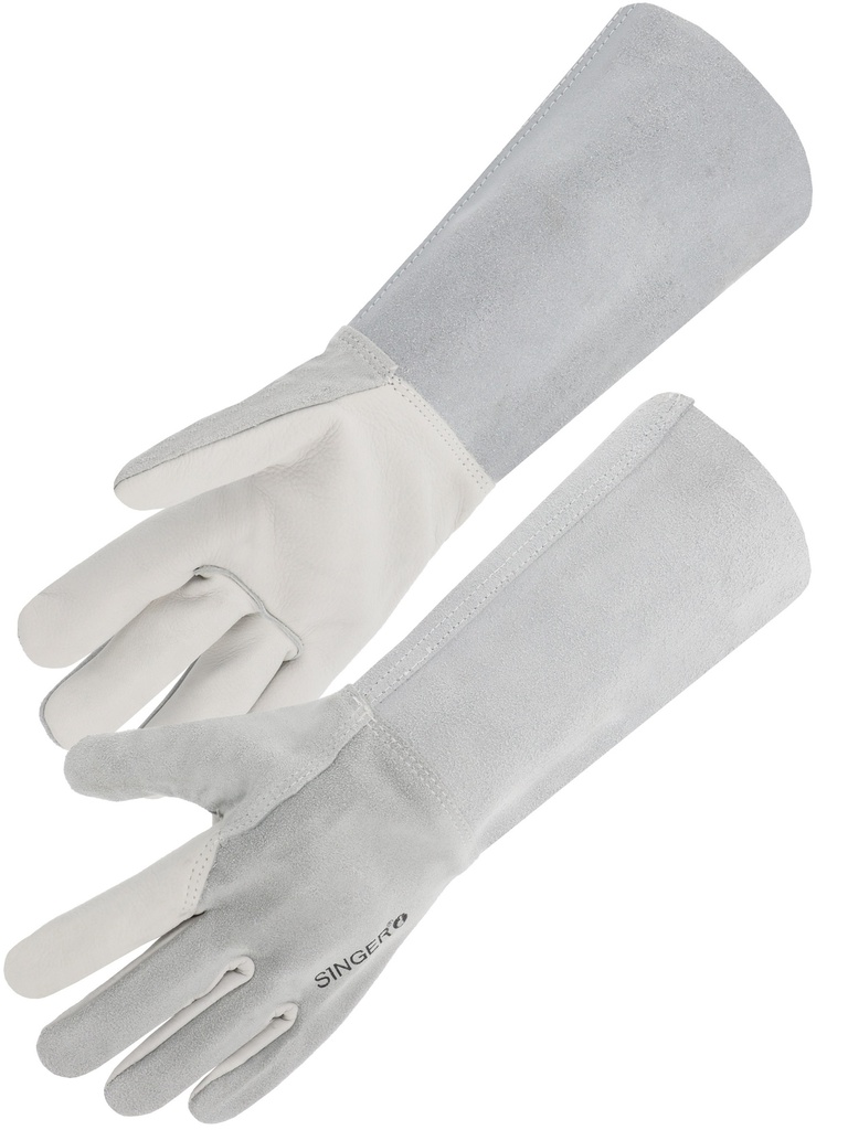 Gant paume fleur bovin. Dos croûte. Manchette croûte 20 cm 10