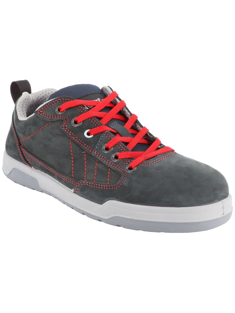 Chaussures basses cuir croûte velours. S3 SRC 43