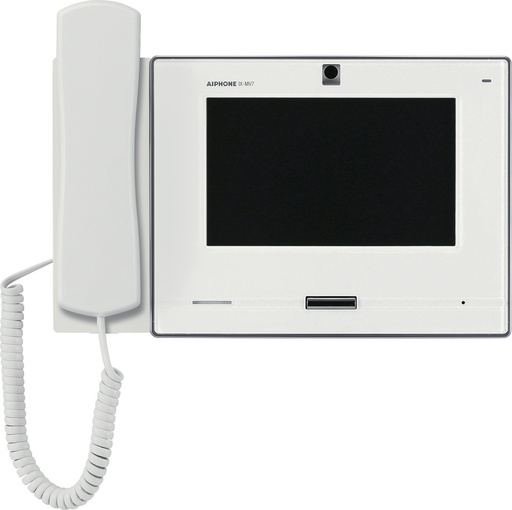 [IXMV7HW] Moniteur blanc vidéo ip / sip écran tactile 7'' avec combiné 