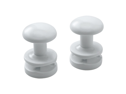 [THE498013] Accessoire sèche-serviette patère ronde blanc par 2