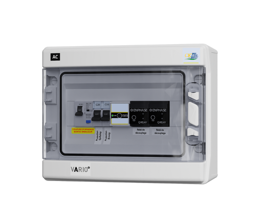 [CKW83593] Coffret Elec. AC pour instal mono ≤ 6Kw avec espace pour le Qrelay -Enphase