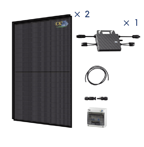[CKW89168] Kit Solaire Full Black cle main RT2012-750W-2 PV 375W-micro-ond sans fixation