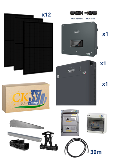 [CKW89231] Kit Goliath 6Kw tri avec batterie Powerwall 5Kw/h toit plat ETN
