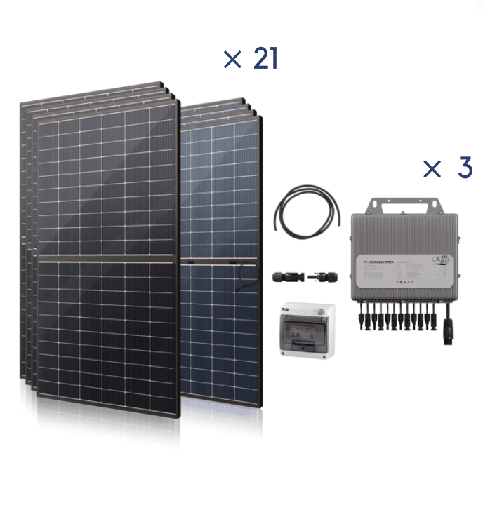 [CKW89462] Kit Solaire 9KW-3 mic-onduleurs TITAN 4 MPTT-21PV de 425W-sans fixation