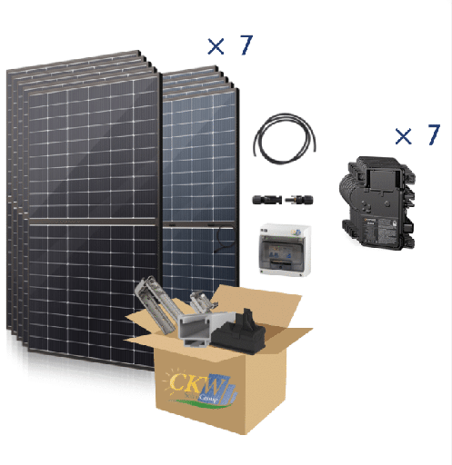 [CKW89470] Kit 3Kw - 7x IQ8M Enphase - 7x module CKW Sirius 425W- toit tuiles