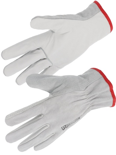 [SIN50FC08] Gant paume fleur de bovin. Dos croûte. Coloris naturel. 8